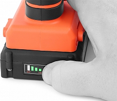 Индикация аккумулятора аккумуляторного вытяжного заклепочника Messer CQ-60025