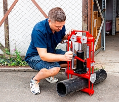 Использование передавливателя гидравлического для полиэтиленовых труб Brexit BrexPress G180, 15 т Использование передавливателя гидравлического для полиэтиленовых труб Brexit BrexPress G180, 15 т