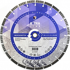 Сегментный алмазный круг Diam Extra Line 1A1RSS Turbo Железобетон 350 мм